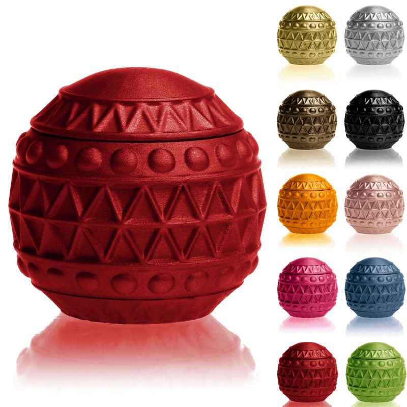 Candle Concrete Christmas Bauble Red Metallic Gingerbread