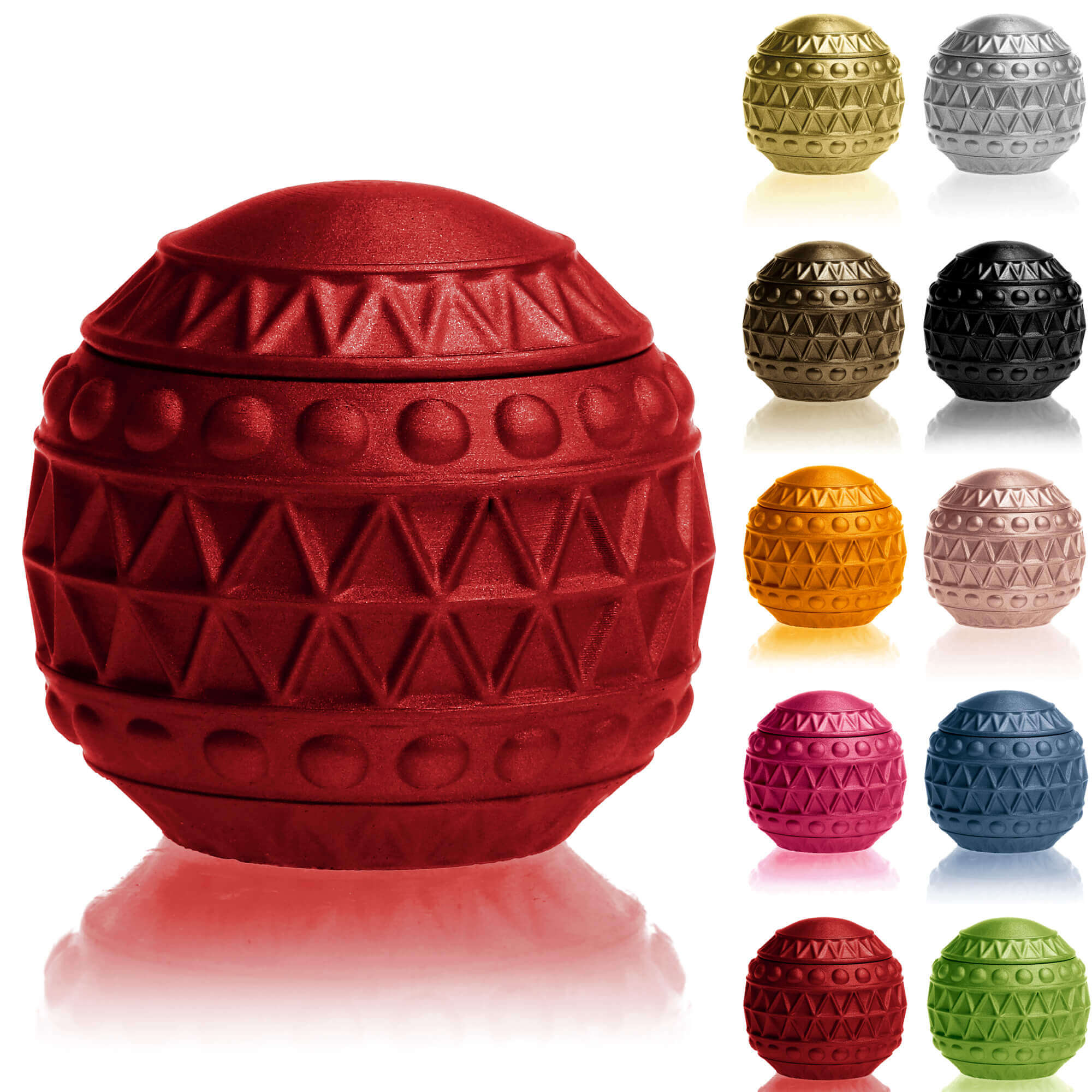 Candle Concrete Christmas Bauble Red Metallic Gingerbread