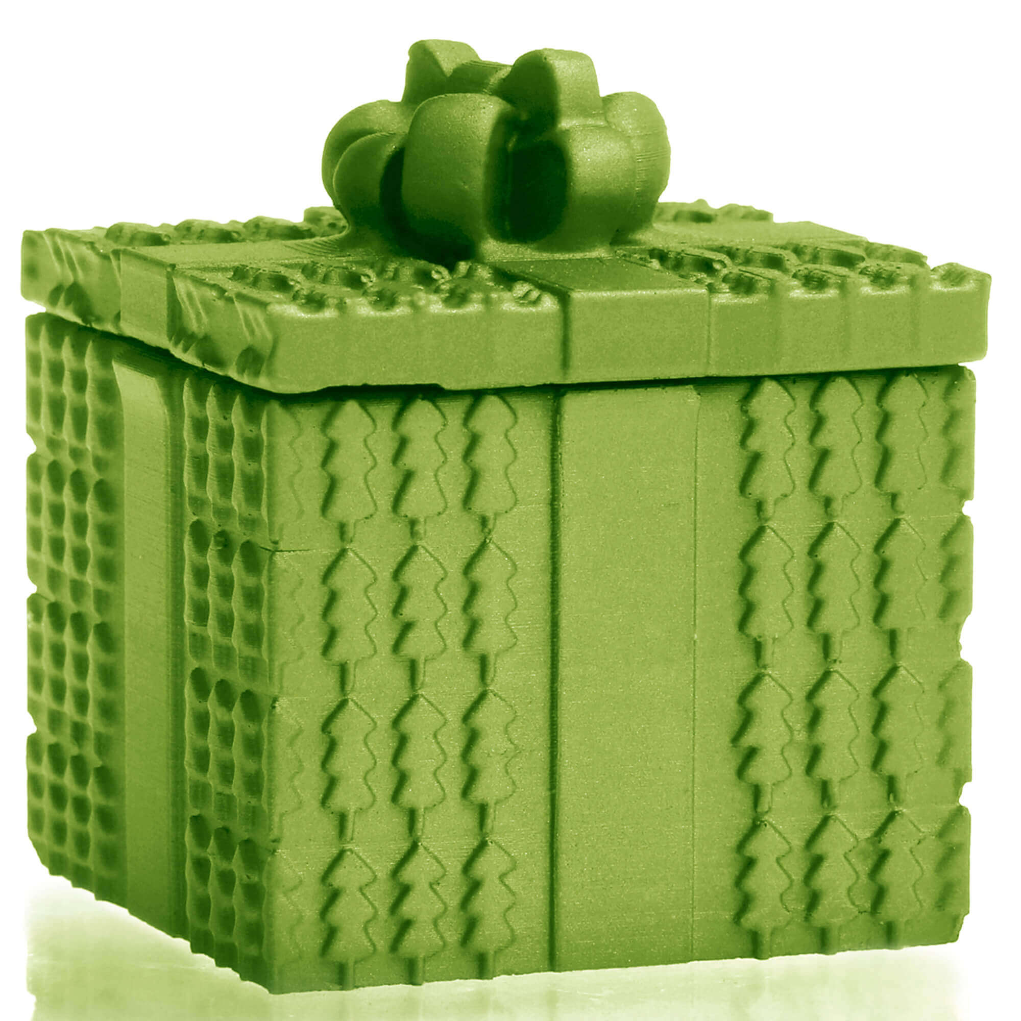 Candle Concrete Christmas Gift Green Metallic Gingerbread
