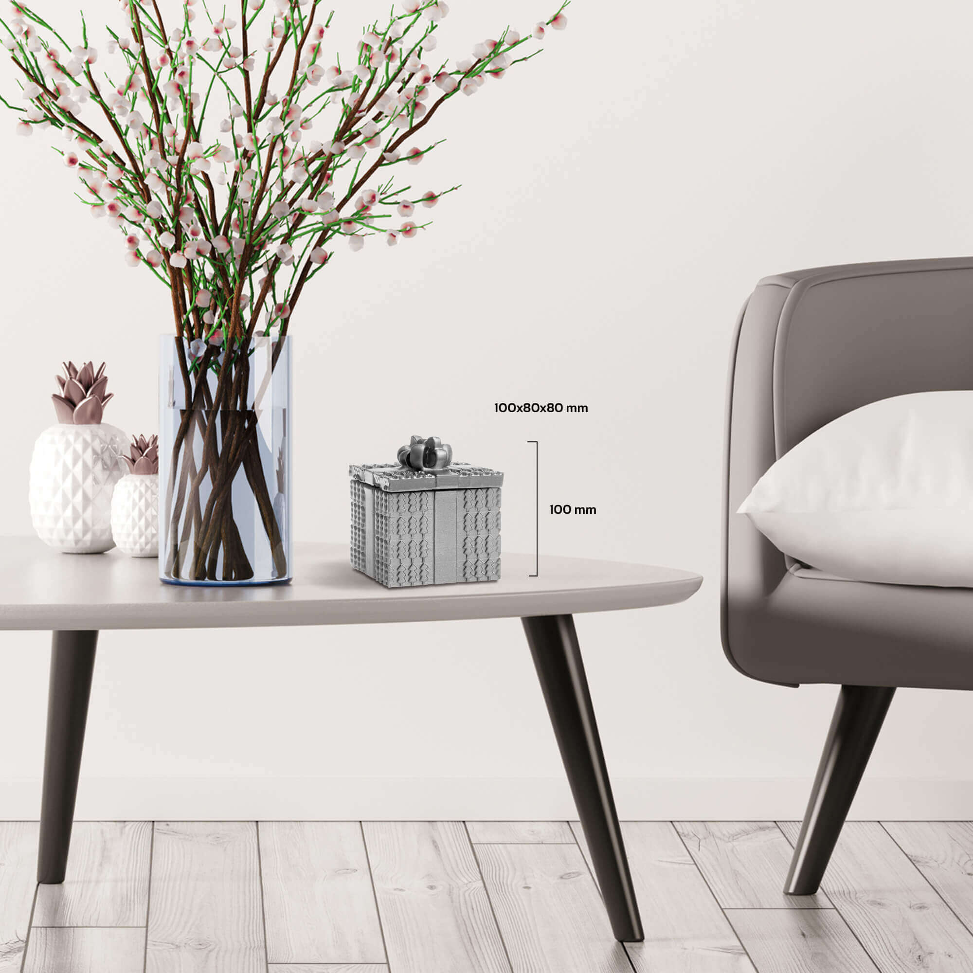 Candle Concrete Christmas Gift Silver Gingerbread