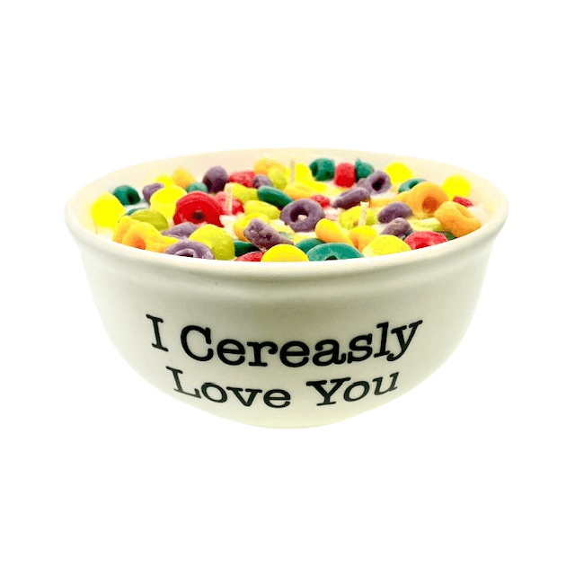 Fruity Loops Cereal Candle with With Quoted Bowl – Fruit Loops Scented