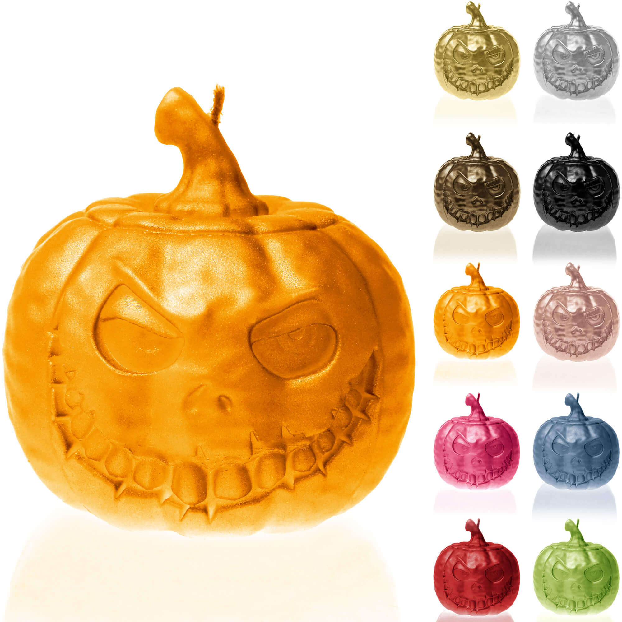 Candle Halloween Pumpkin Orange