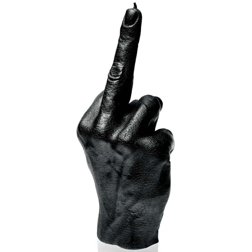 Candle Hand FCK Black Metallic