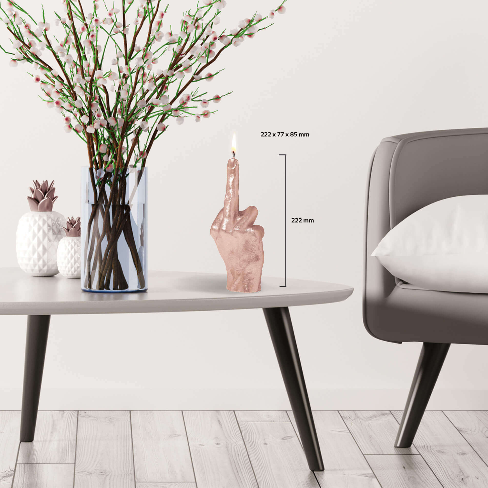 Candle Hand FCK Rose Gold