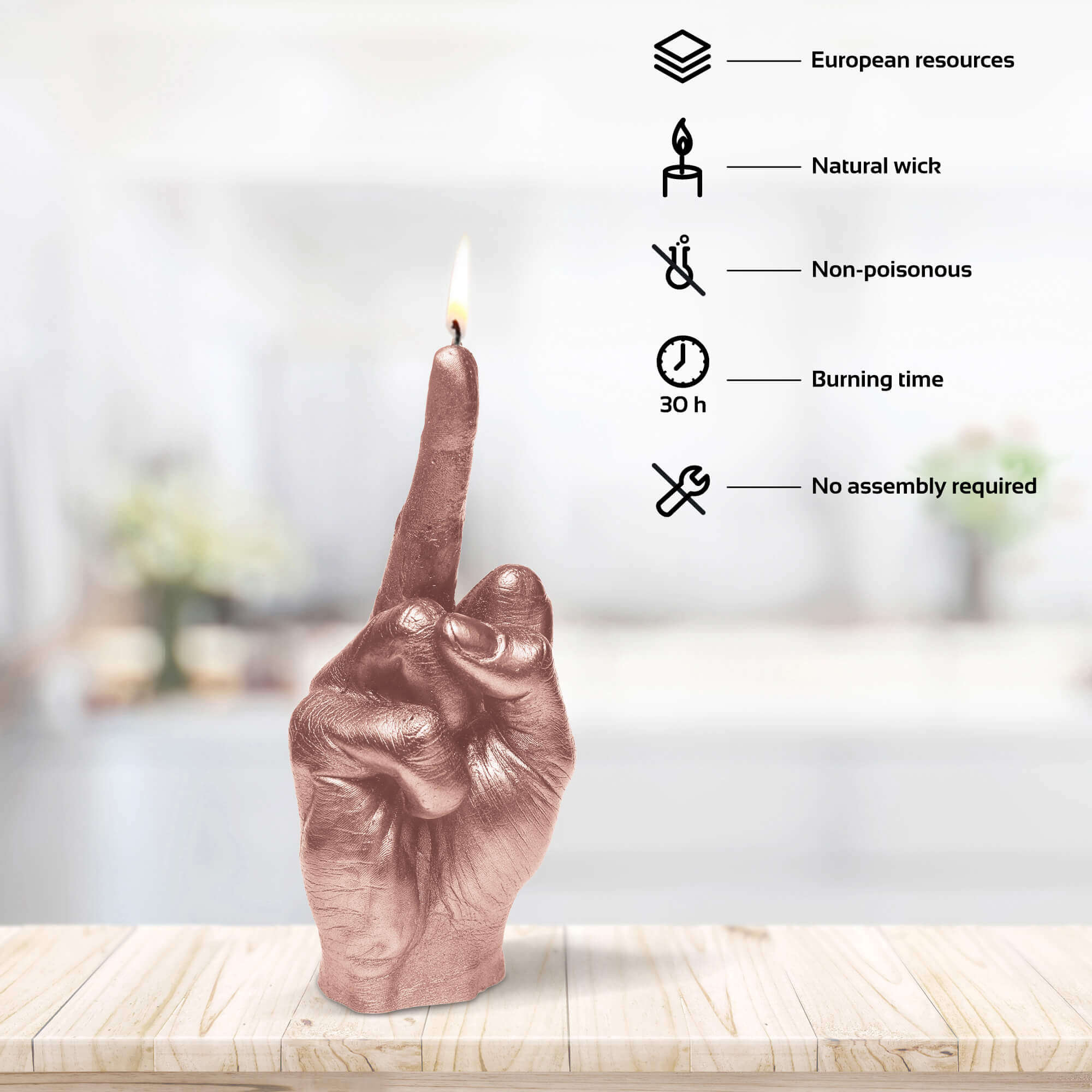 Candle Hand FCK Rose Gold