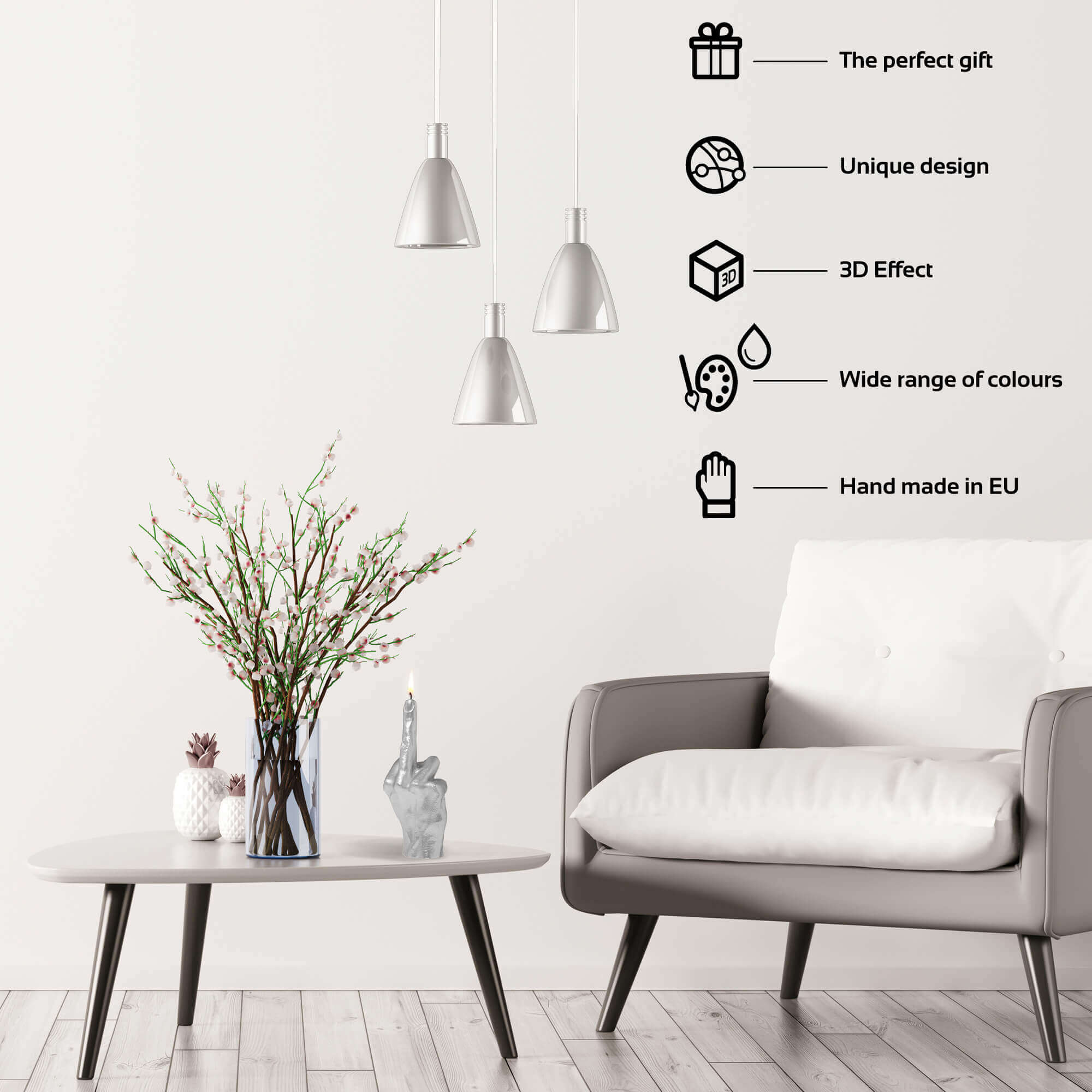 Candle Hand FCK Silver