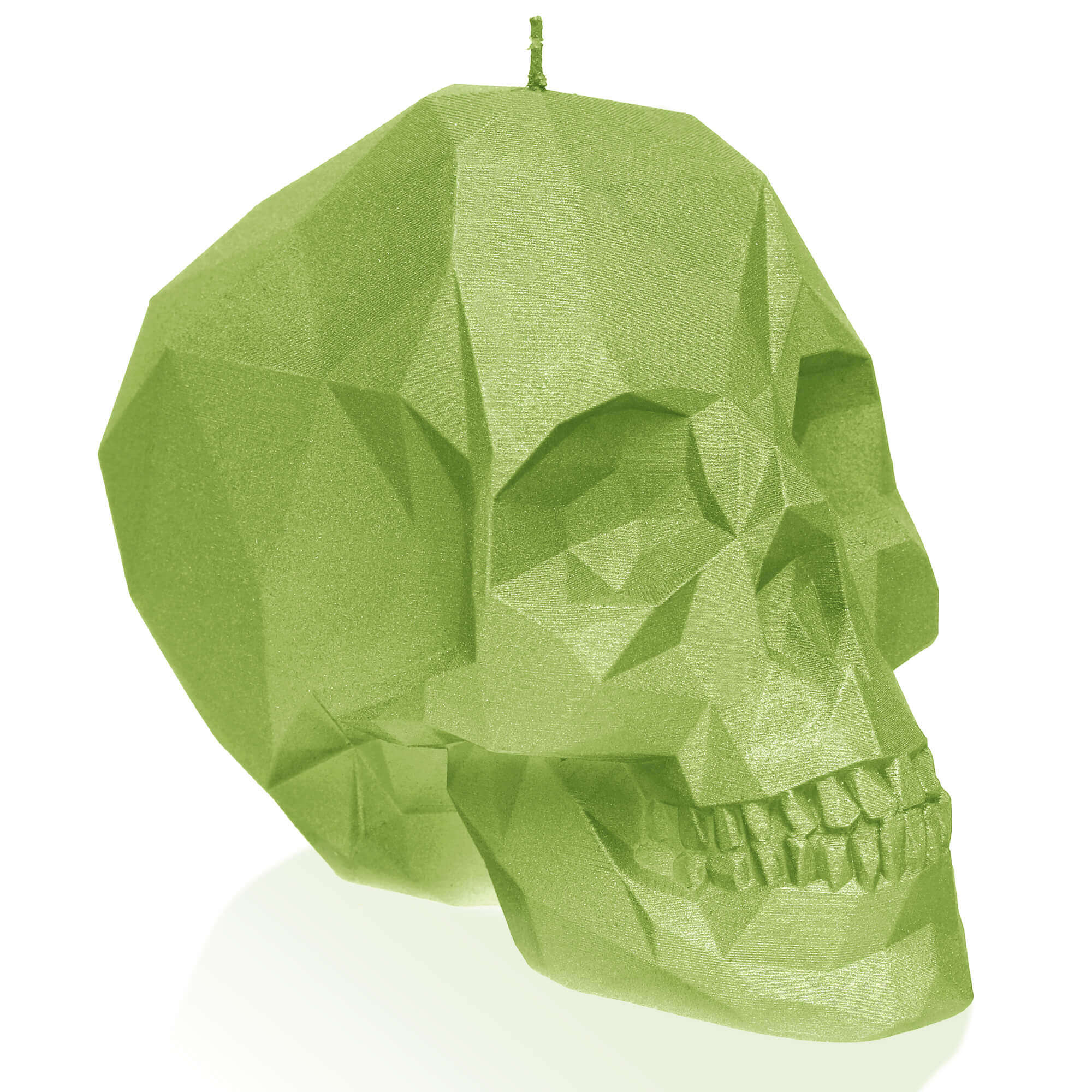 Candle Skull Small Dark Green