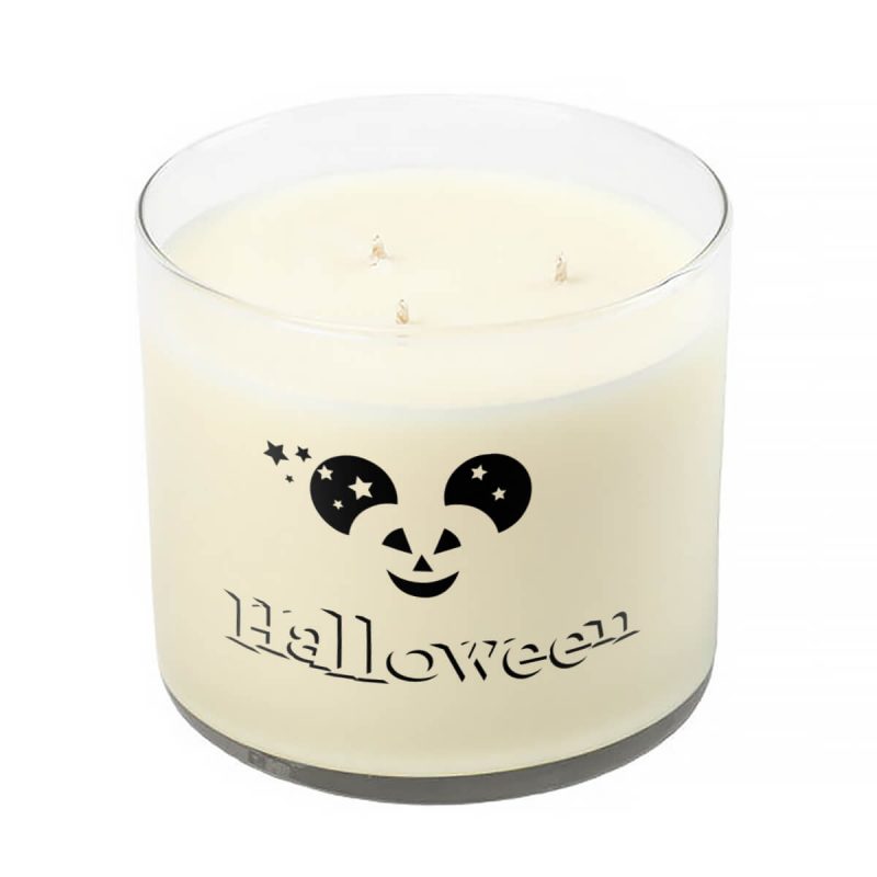 3 Wick Clear Tumbler Halloween Mouse Ears Candle