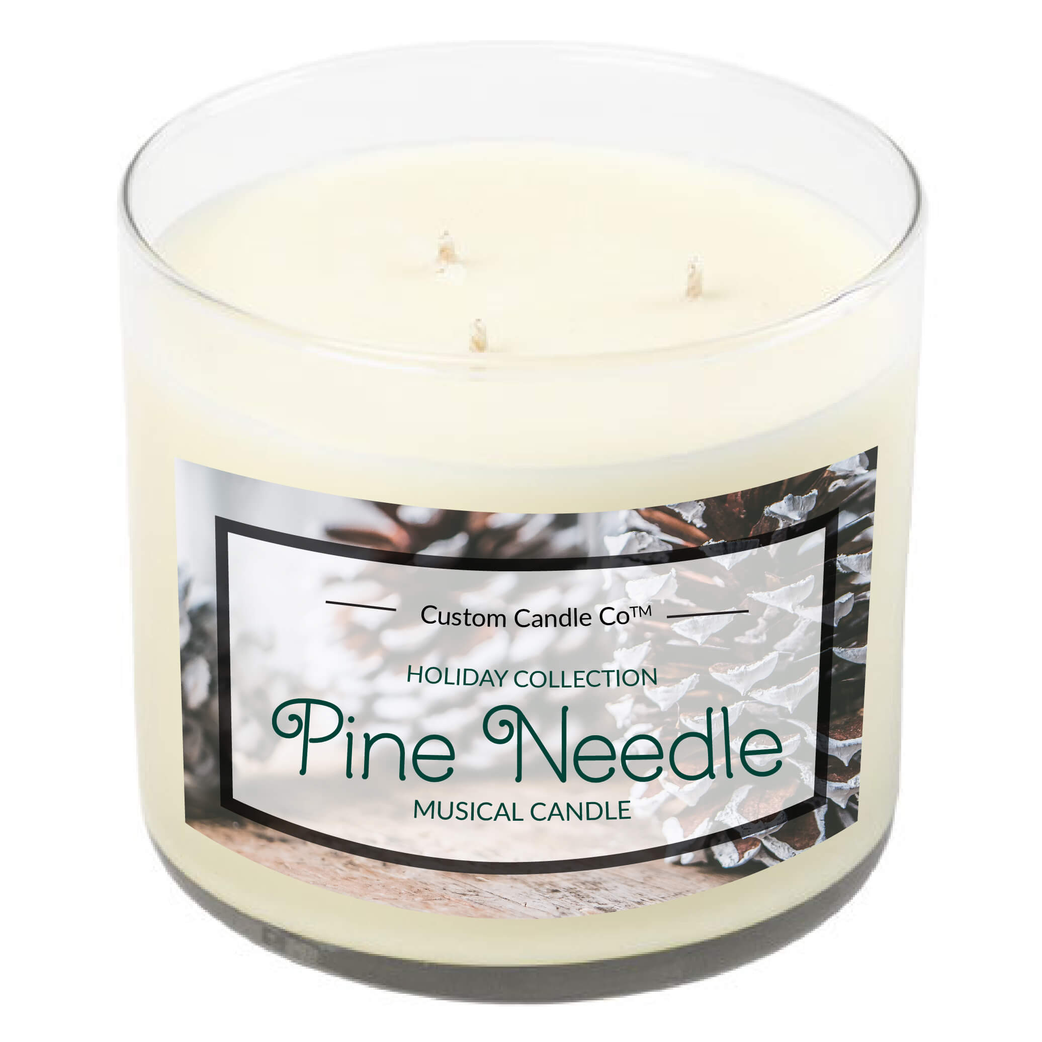 Musical Holiday Candle - Pine Needle