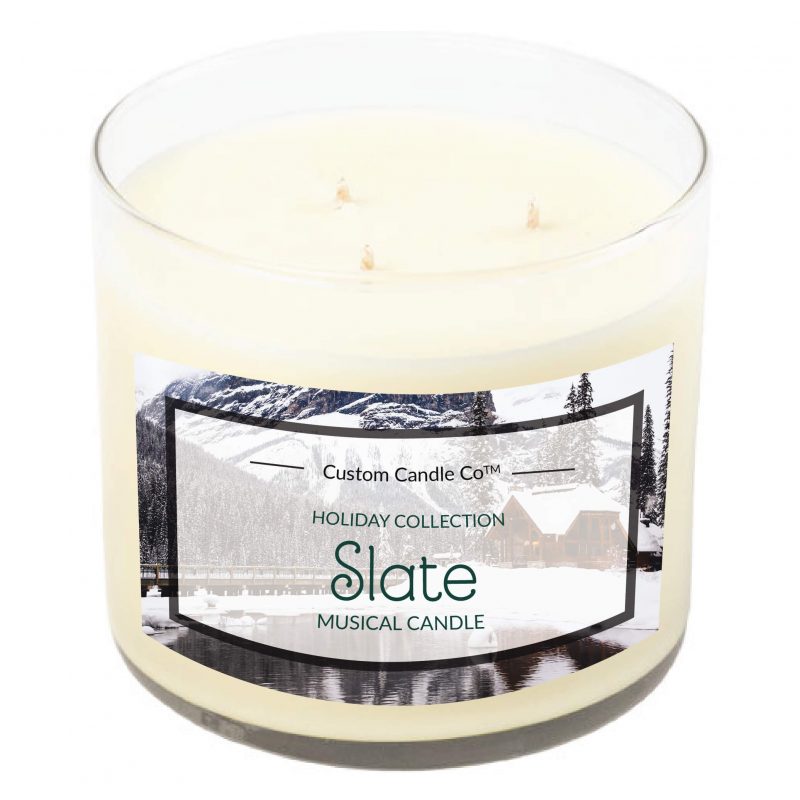 Musical Holiday Candle - Slate