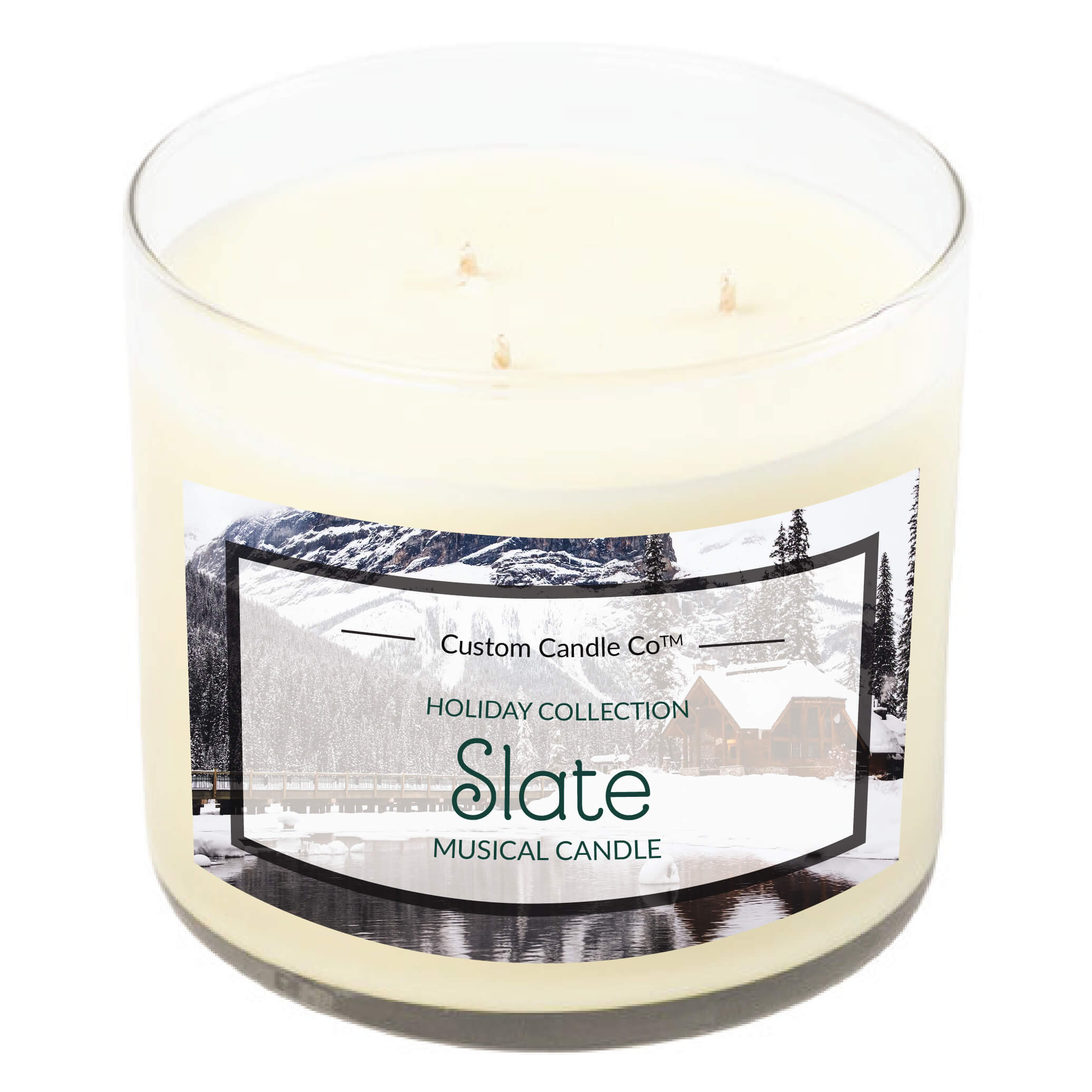 Musical Holiday Candle - Slate