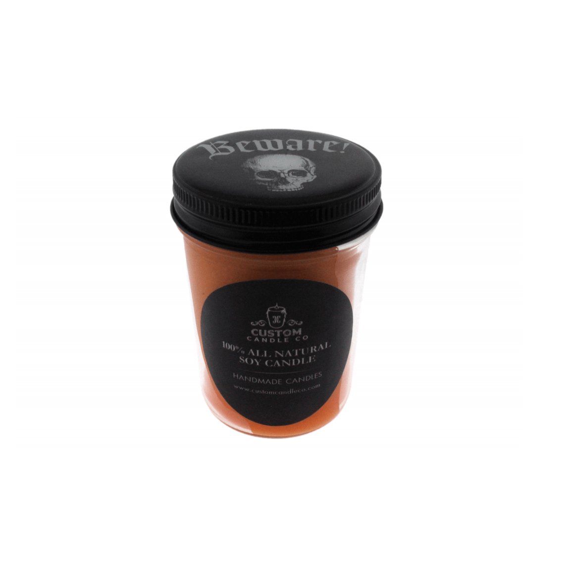 Beware Halloween Candle