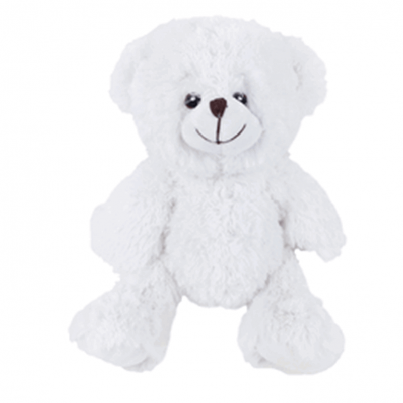 11" White Embroidery Eye Teddy Bear