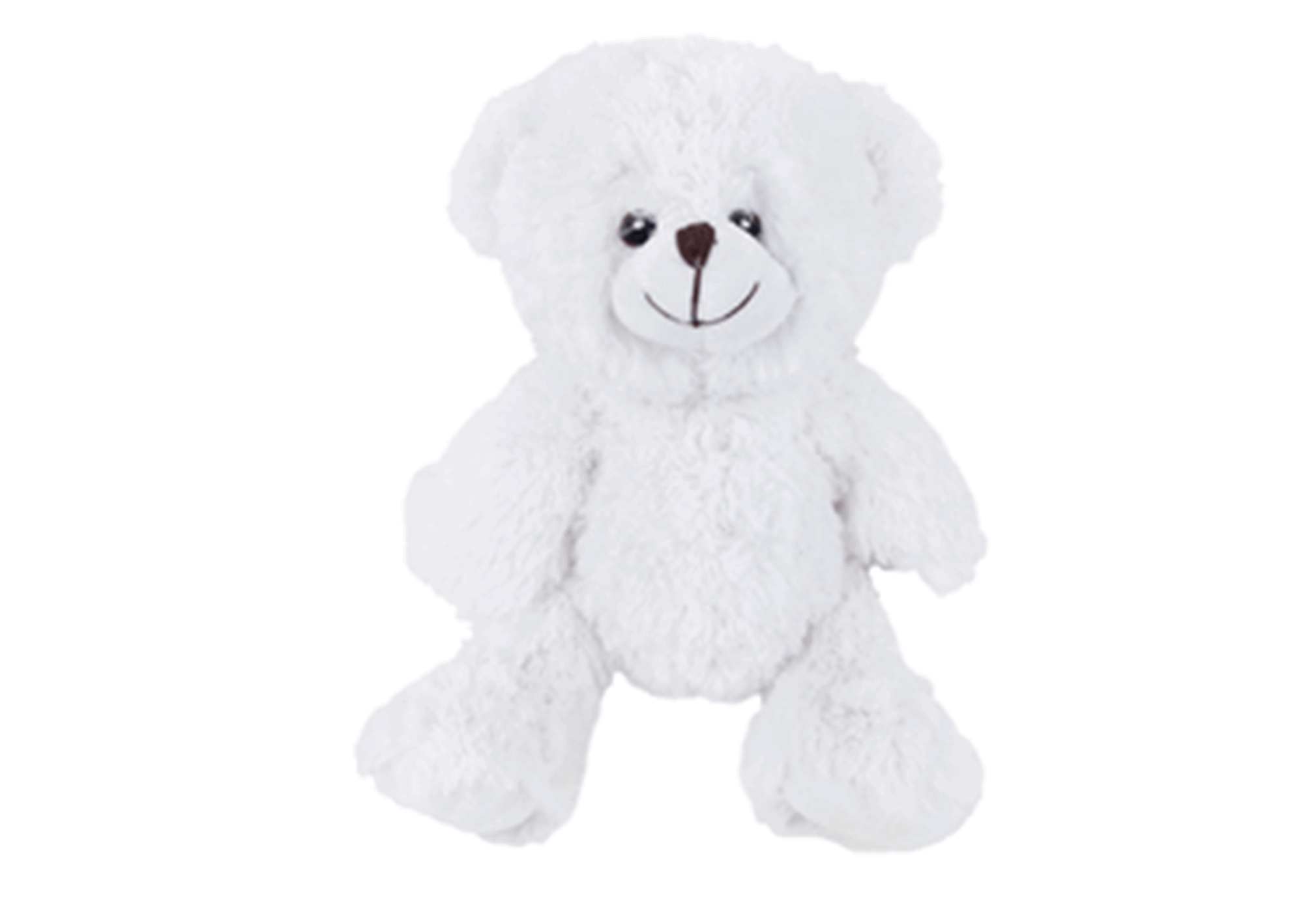 11" White Embroidery Eye Teddy Bear