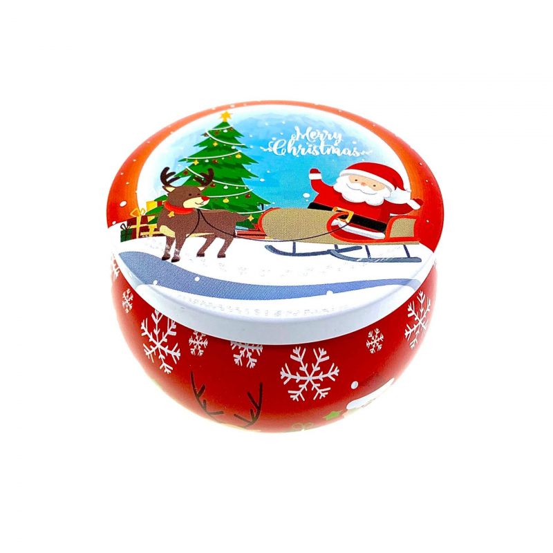Merry Christmas Holiday Tin Candle - Christmas Cookie Scent
