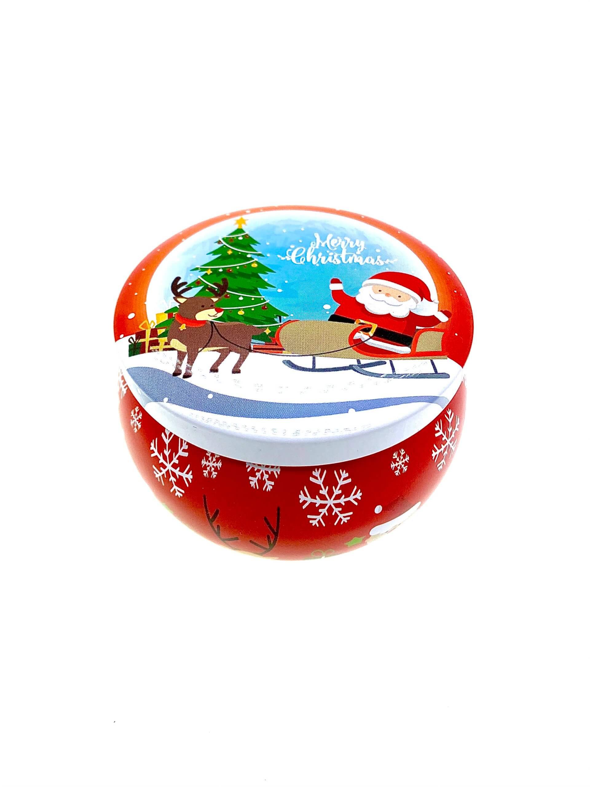 Merry Christmas Holiday Tin Candle - Christmas Cookie Scent