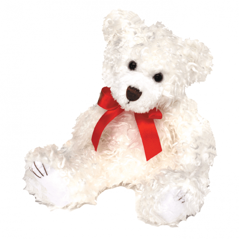 6.5" Mini Scraggles (White with Red Bow)