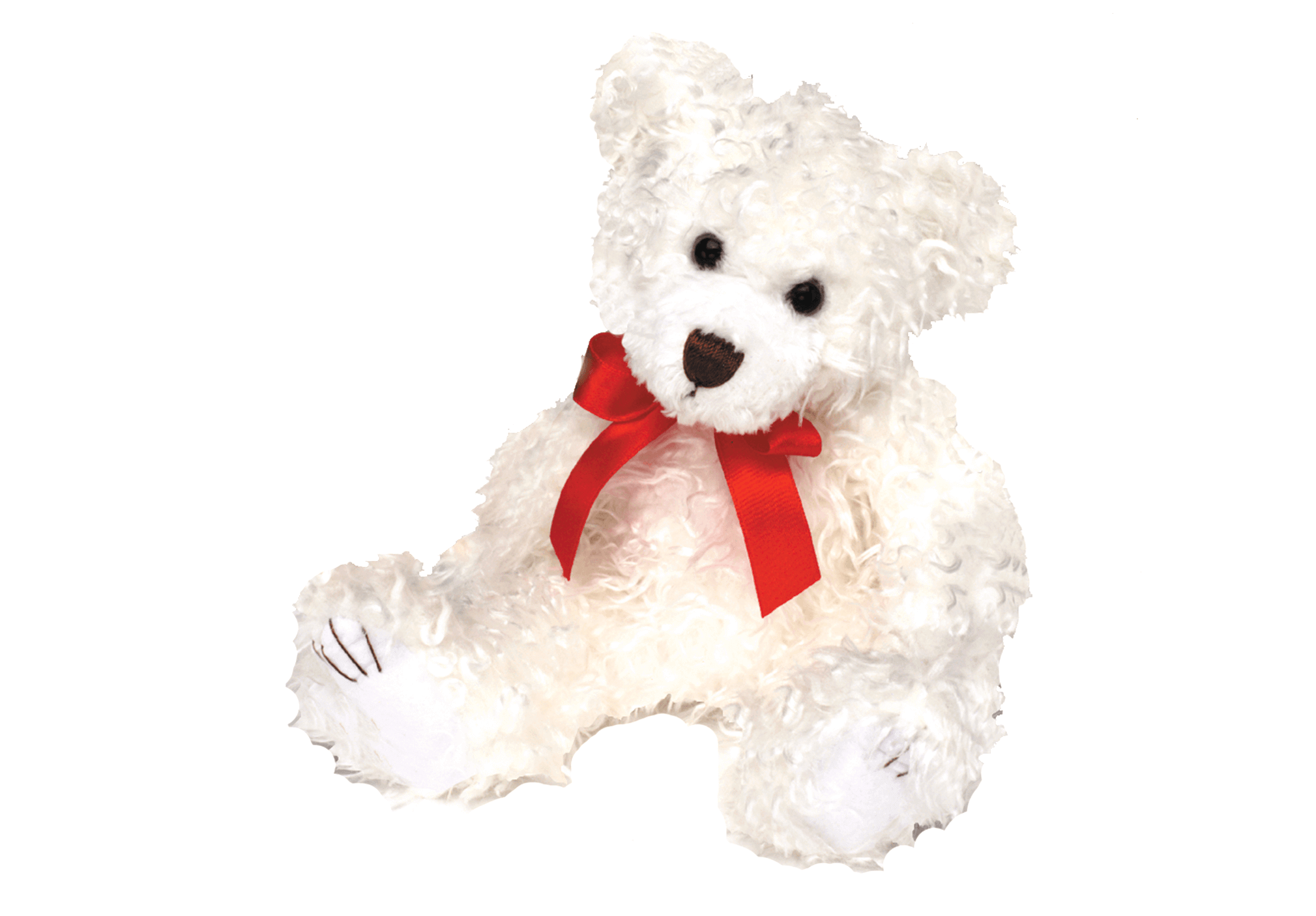 6.5" Mini Scraggles (White with Red Bow)