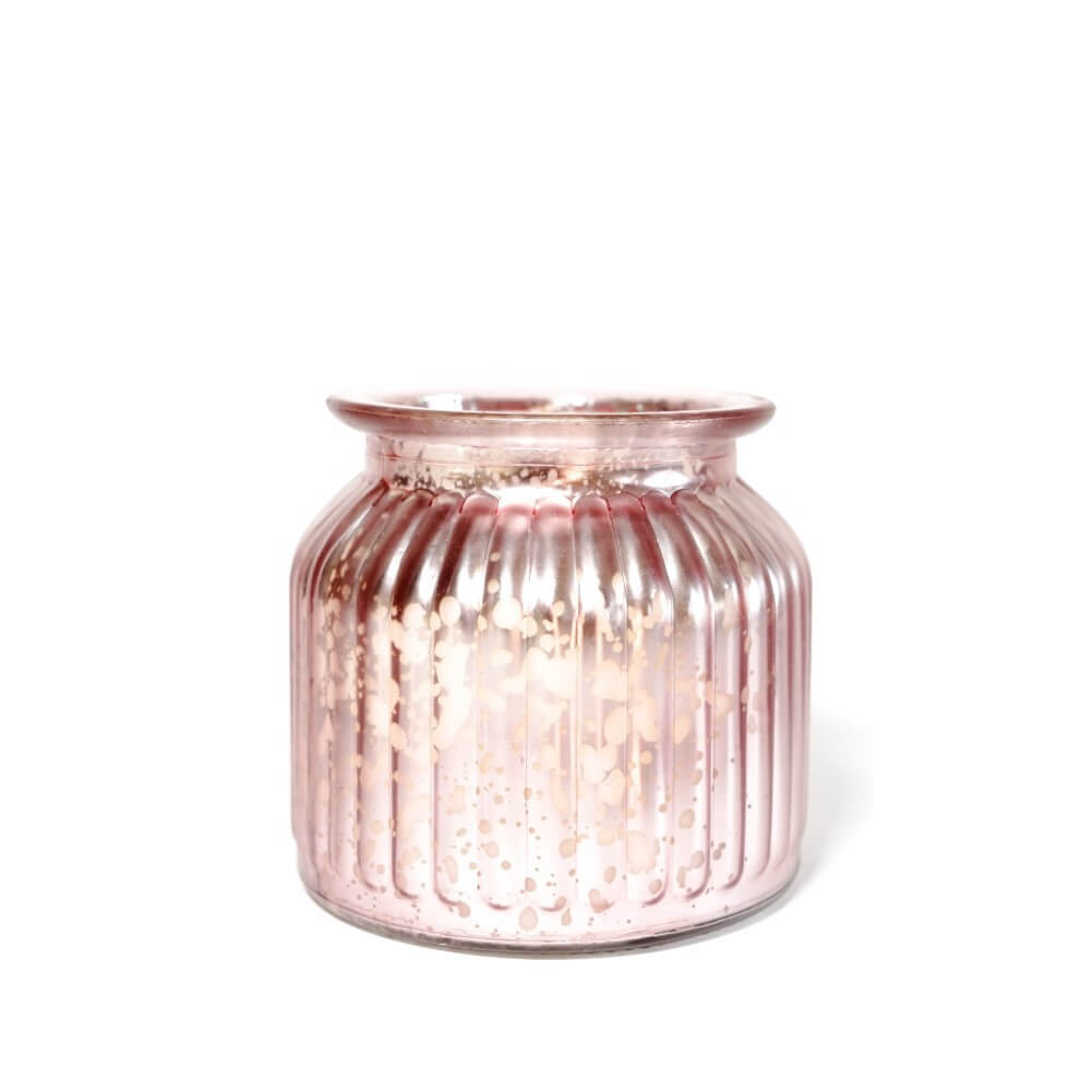 Mother's Day Glass Pink jar with rose petals