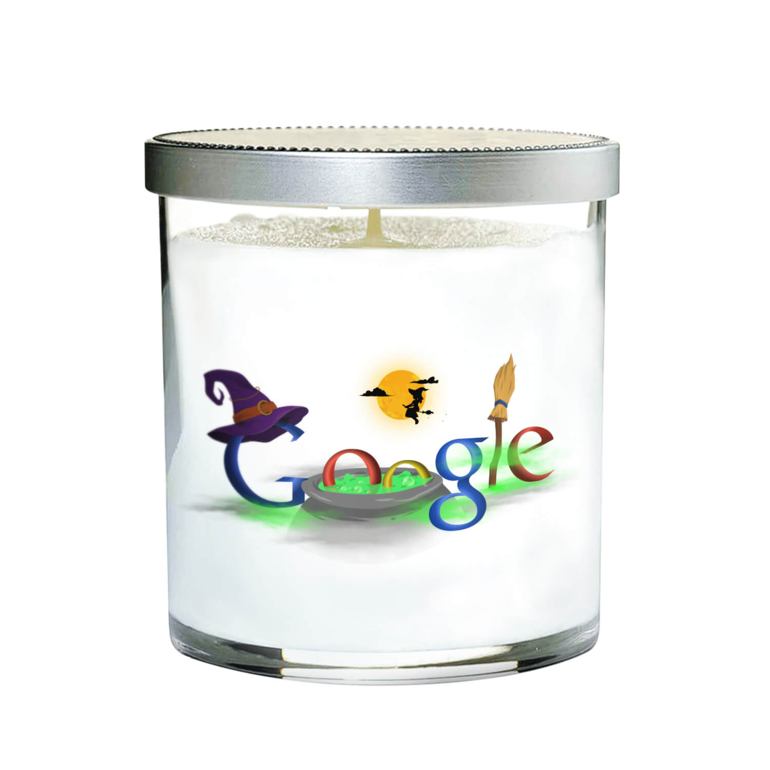Clear Tumbler Witches Brew Halloween Candle