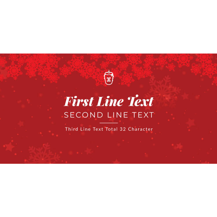 Custom Label Candle - Red Holiday