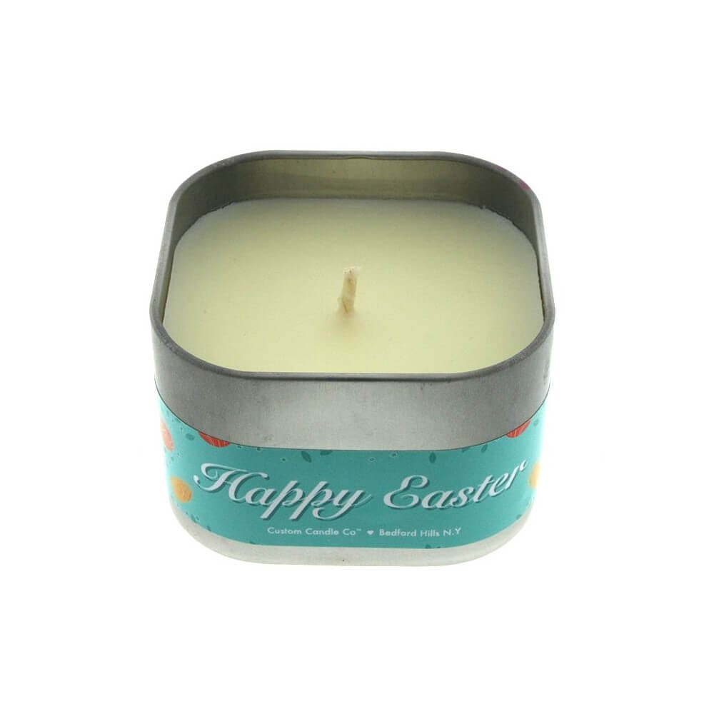 Square Tin Can Candle - Blue