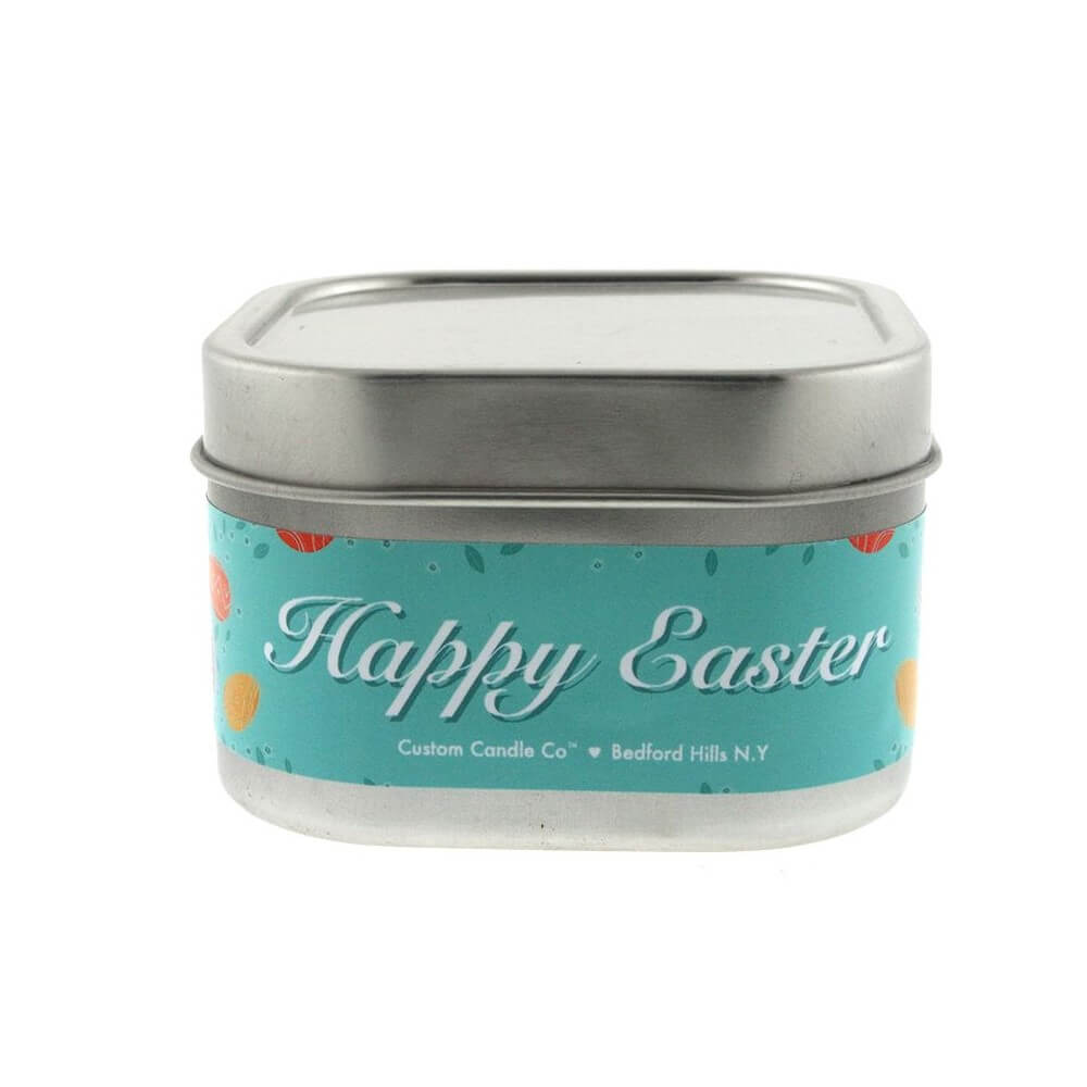 Square Tin Can Candle - Blue