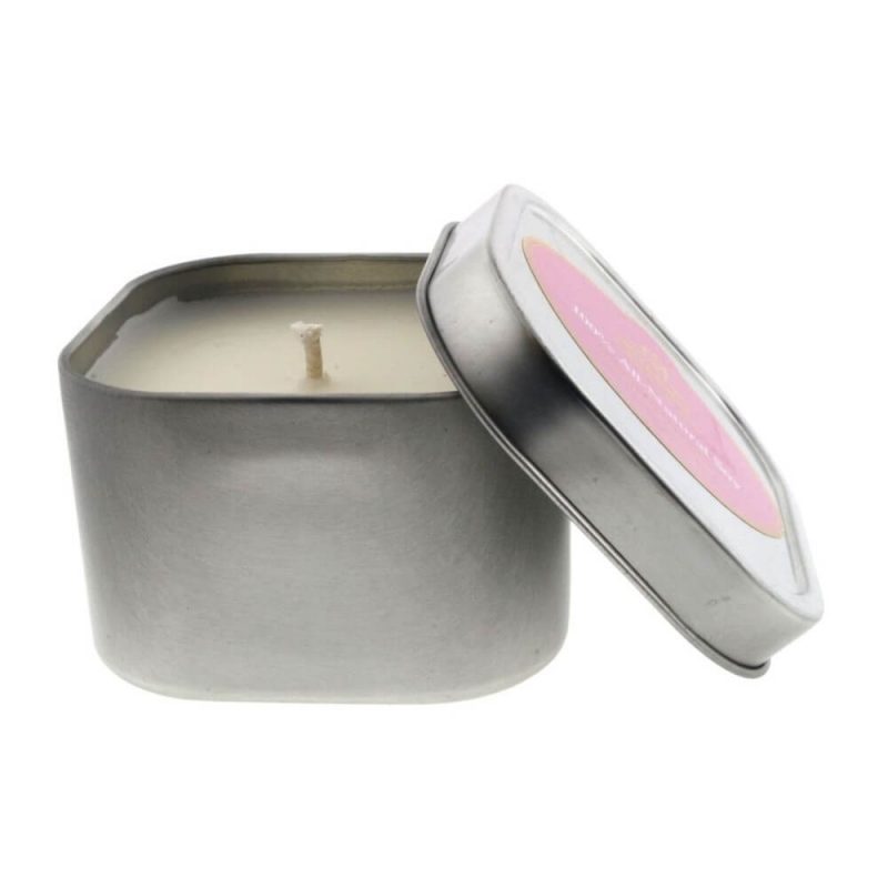 Square Tin Can Candle - Pink