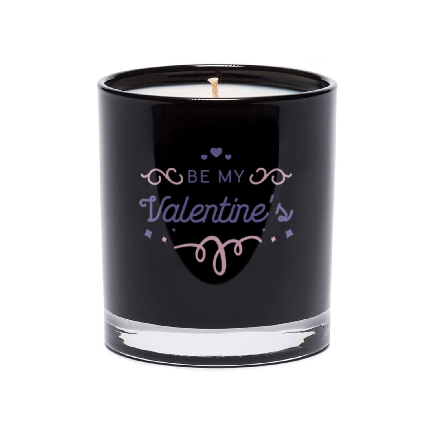 Be My Valentine's Quote Candle (Black tumbler glass)