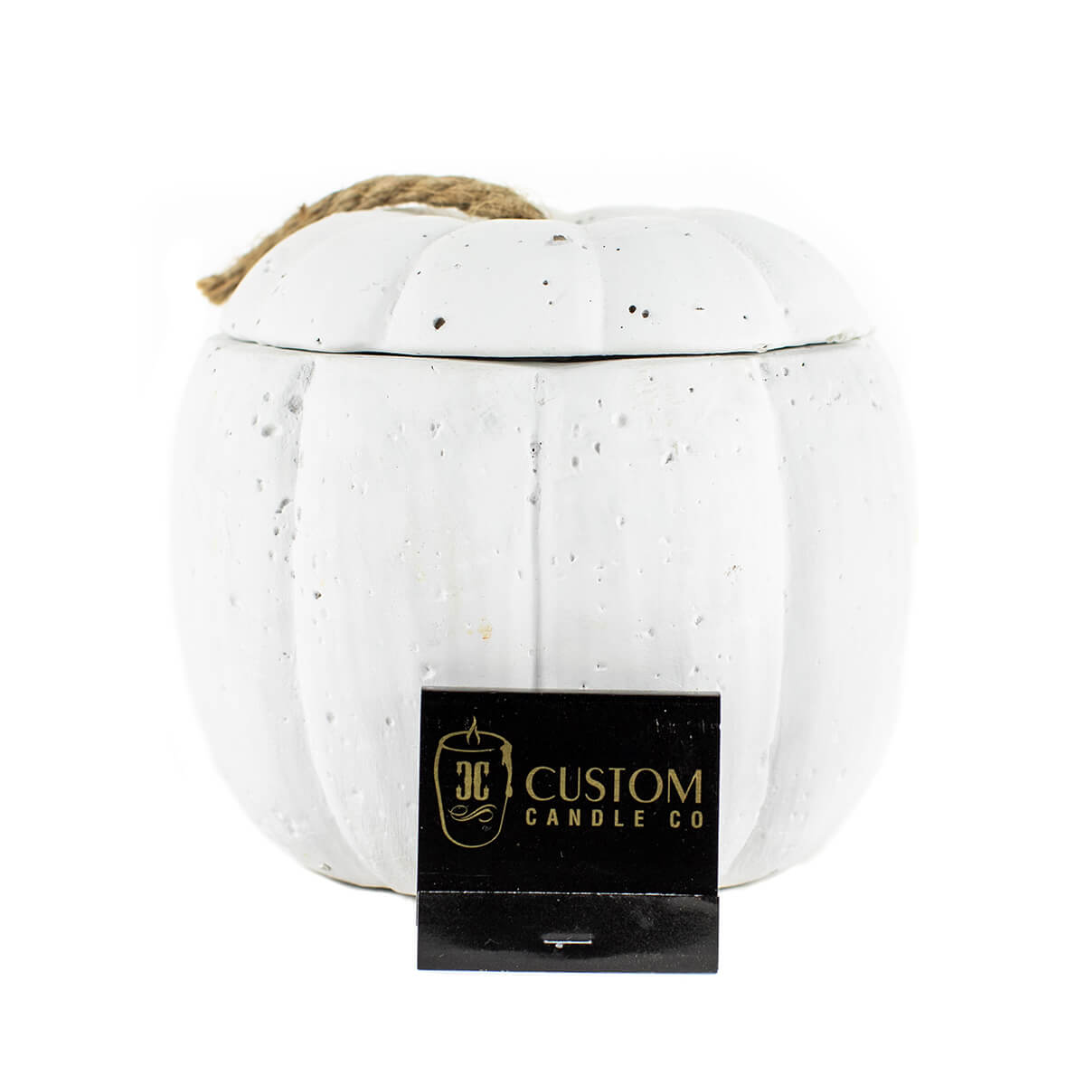 Large White Cement Candle