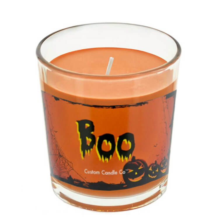 Boo Halloween Candle