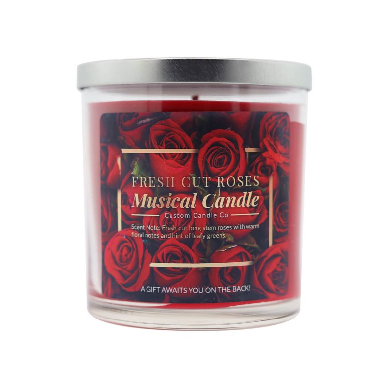 Musical Love Candle - Fresh Cut Roses