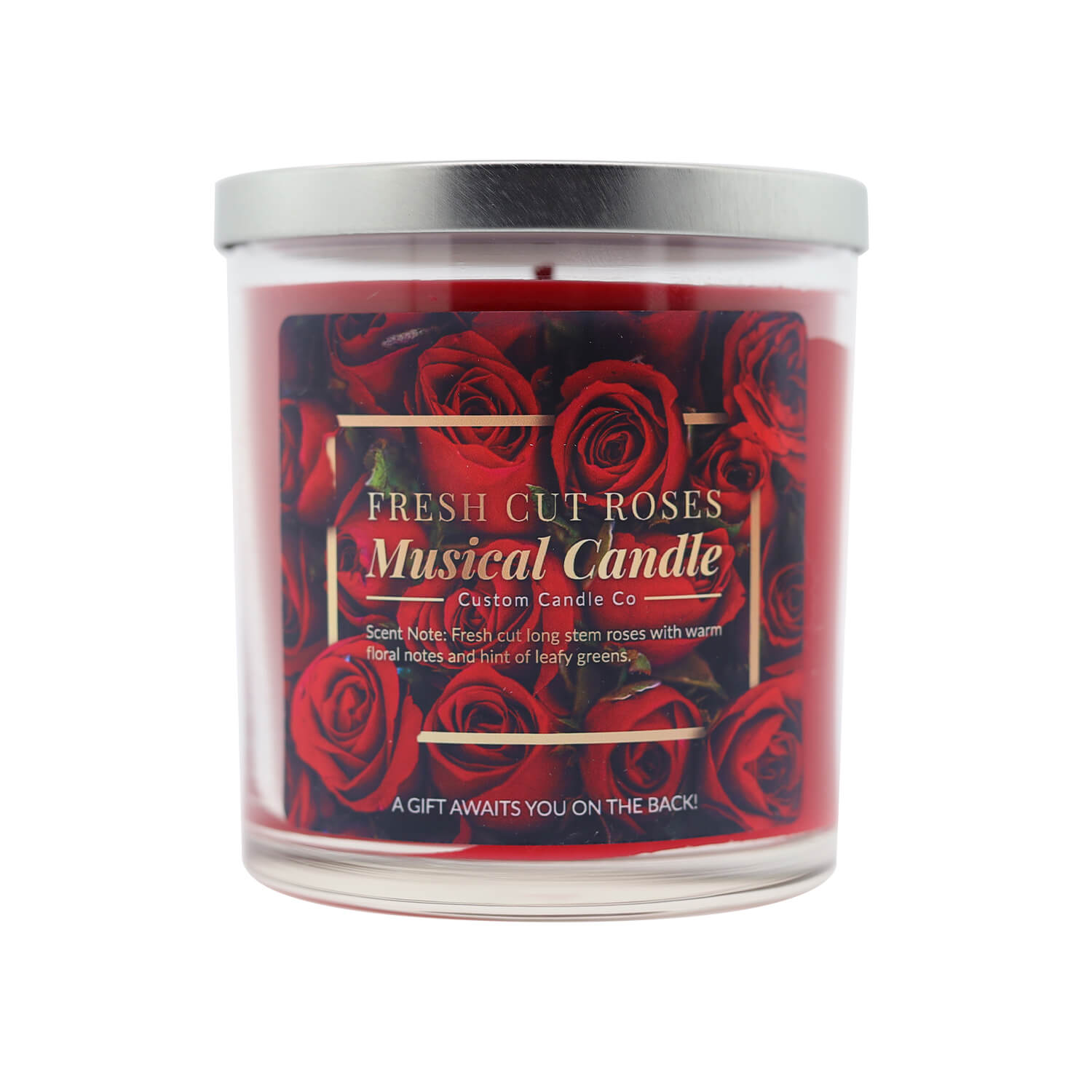 Musical Love Candle - Fresh Cut Roses