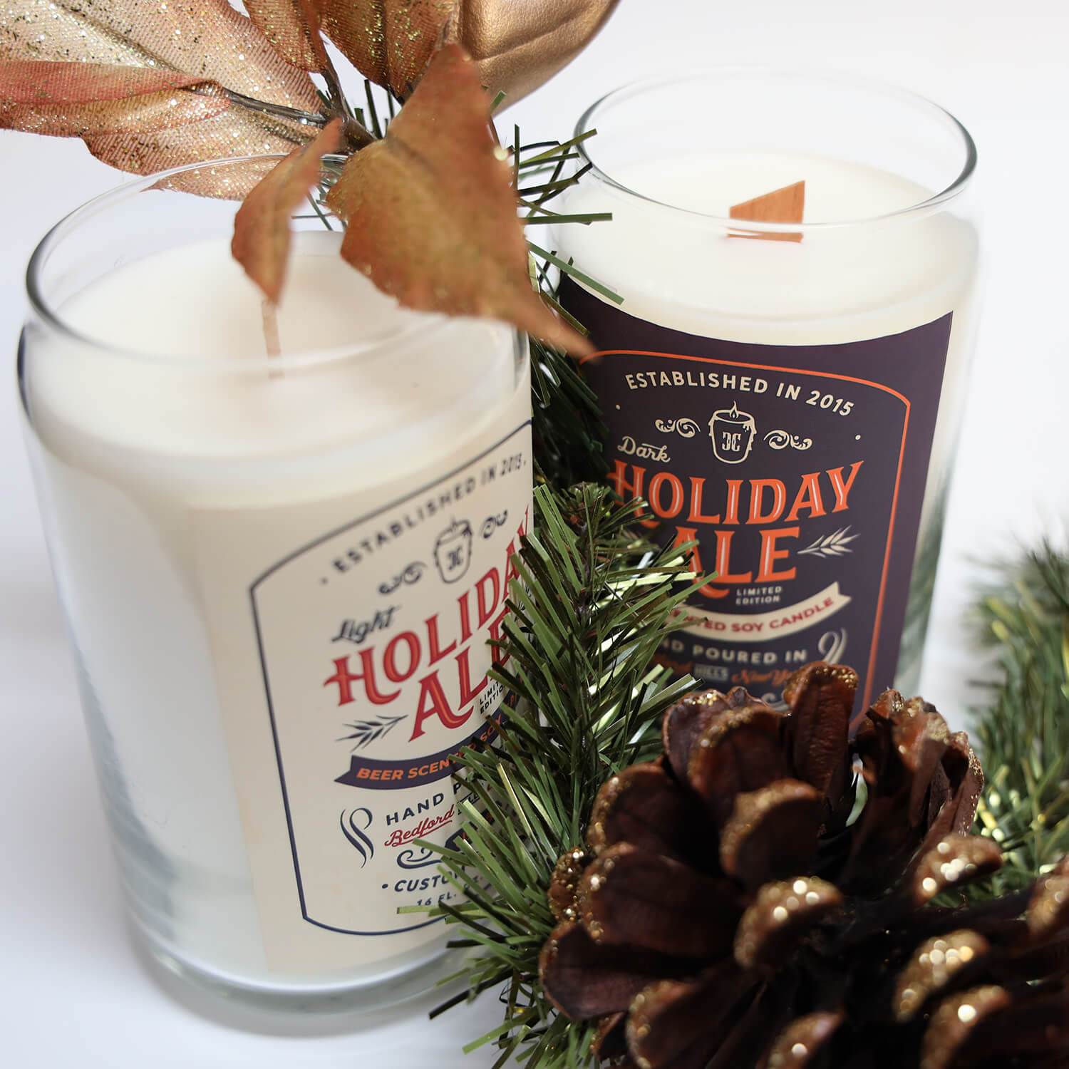 Light Holiday Ale Candle