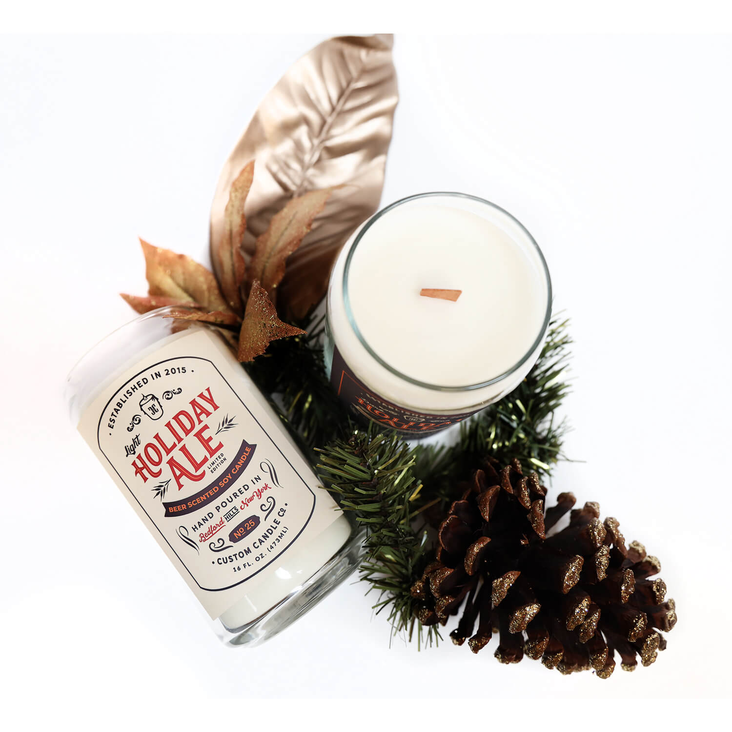 Light Holiday Ale Candle