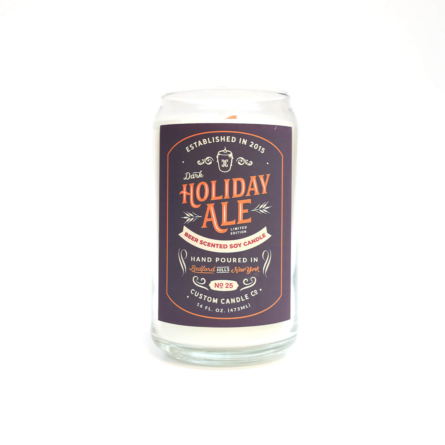 Dark Holiday Ale Candle