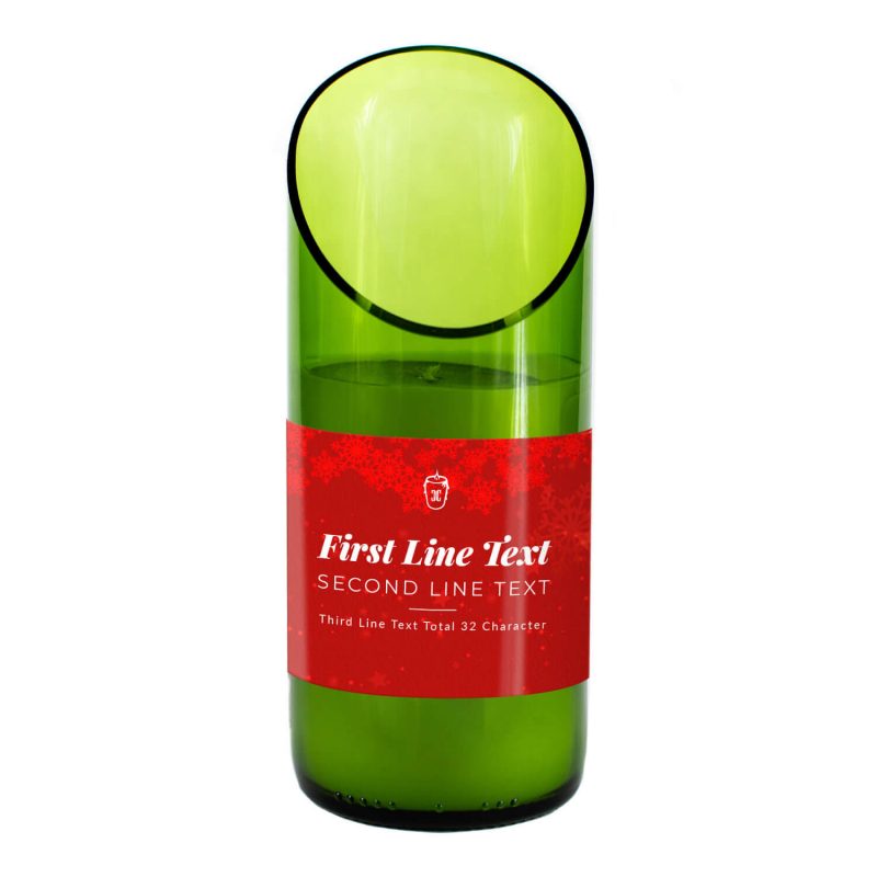 Custom Label Candle - Red Holiday