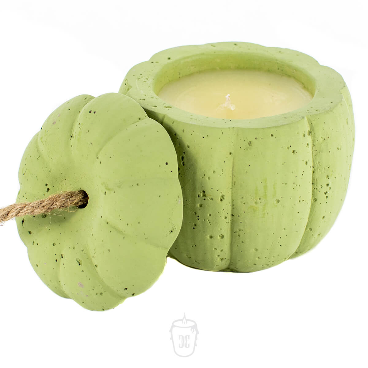 Large Green Cement Candle