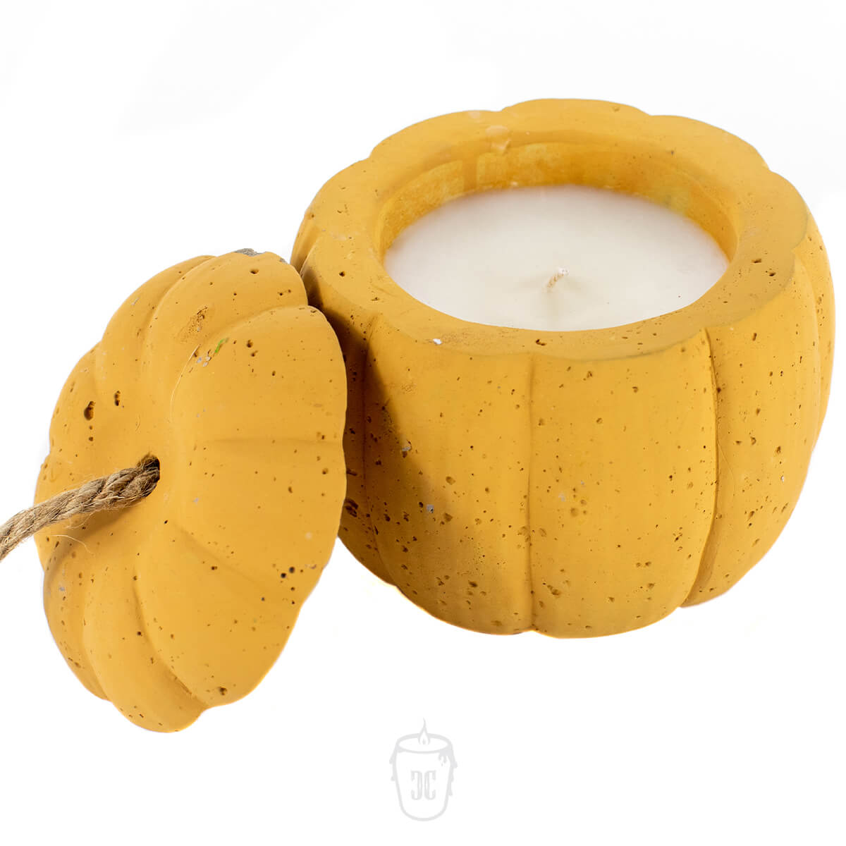 Large Yellow Cement Candle