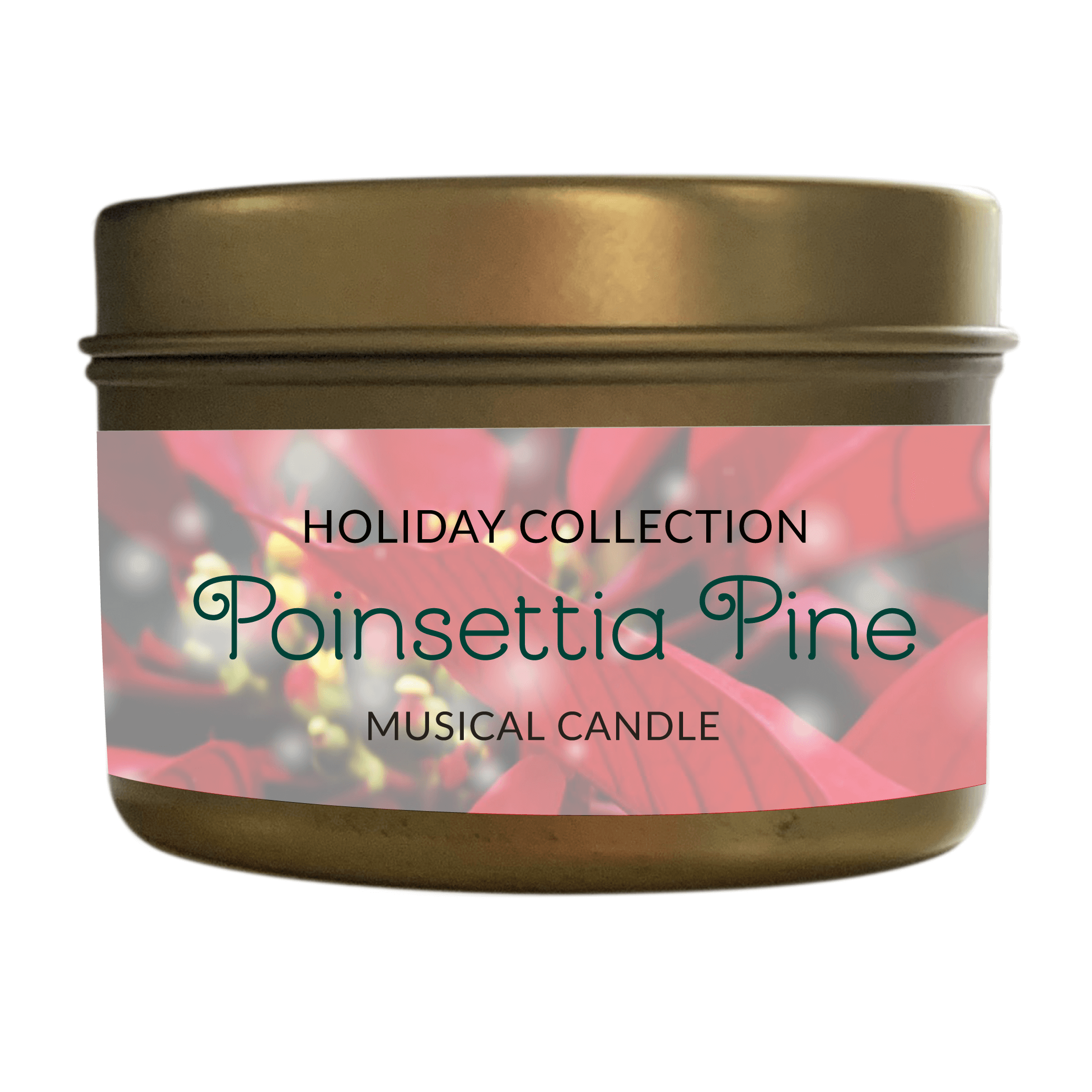 Musical Holiday Candle - Poinsetta Pine