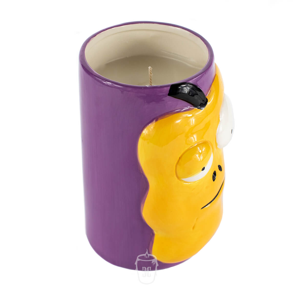 Ceramic Monster Face Candle - Yellow