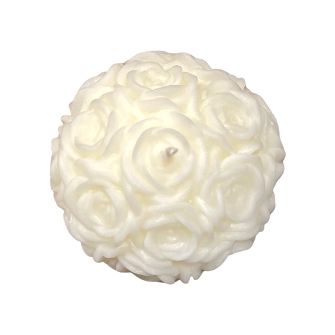 Solid White Rose Candle - Silk Rose Scented