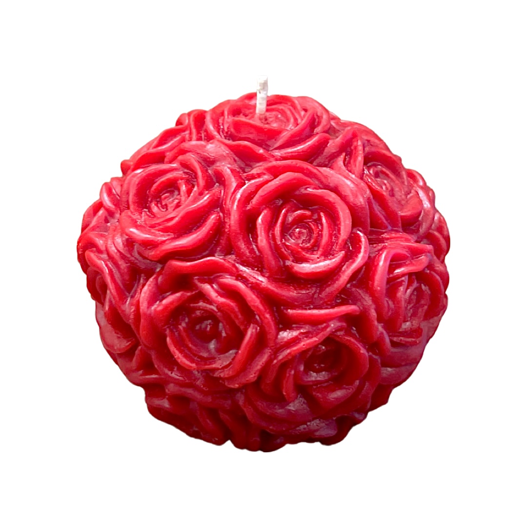Solid Red Rose Candle - Silk Rose Scented