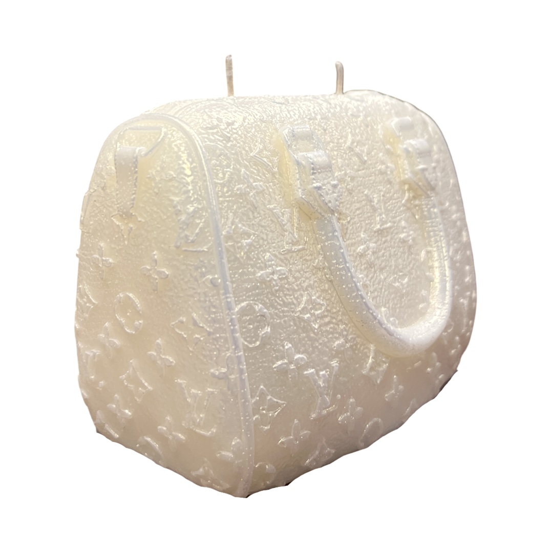 Silver Shimmer White Hand Bag