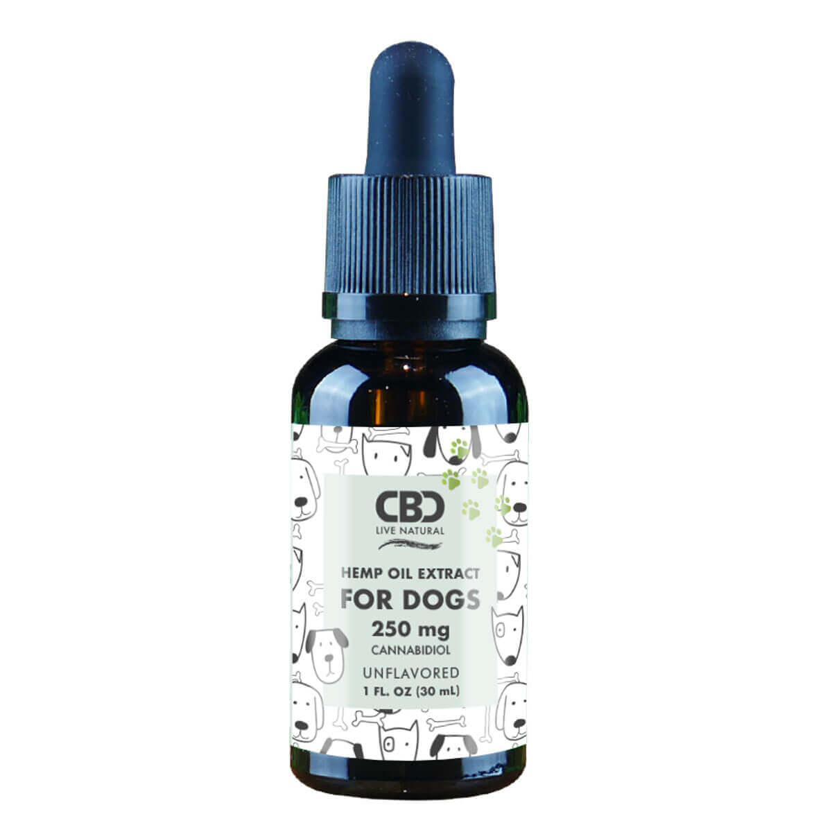 CBD Oil for Dogs 250mg 1oz - Unflavored
